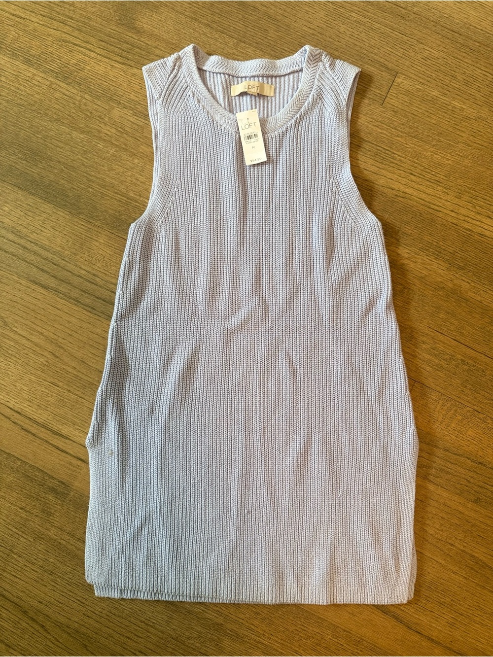 LOFT NWT Knit Tunic Top in Light Lavender: Size Medium